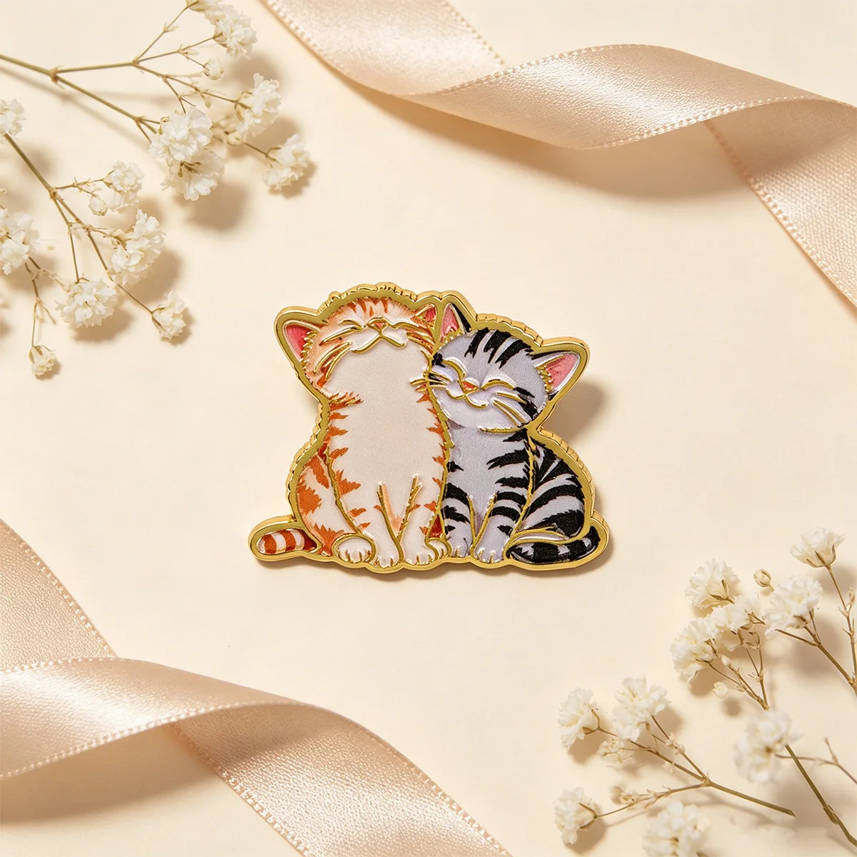 Pin de solapa esmalte gato para ropa y mochila - imagen 2