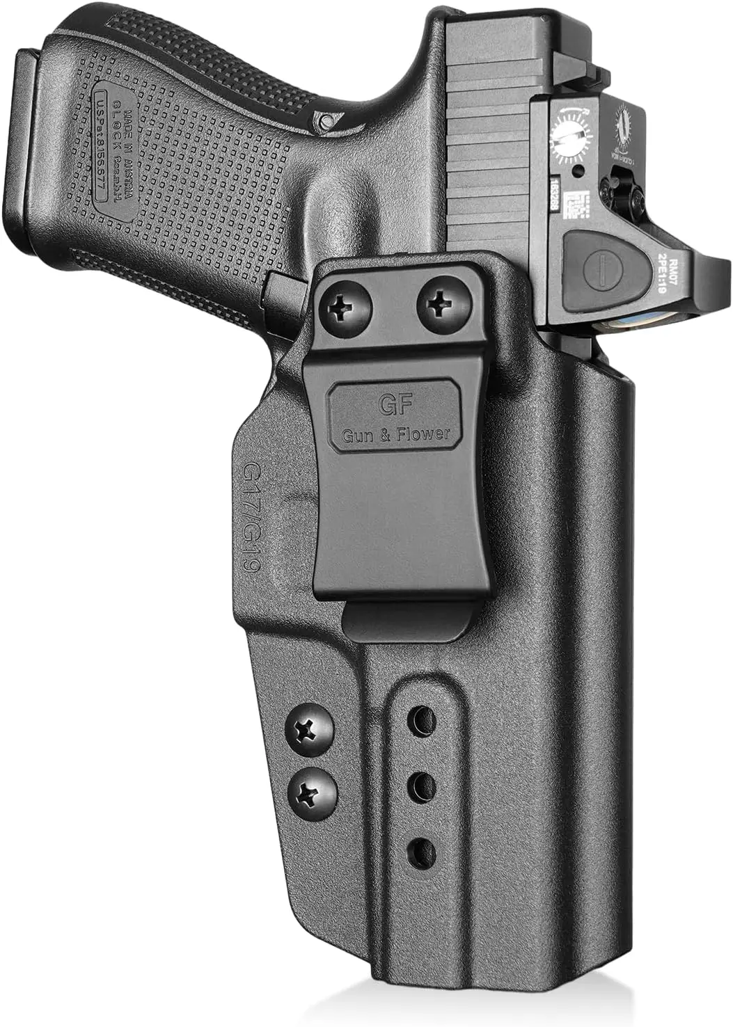 Funda IWB Glock para porte oculto, mano derecha, ajustable - imagen 3