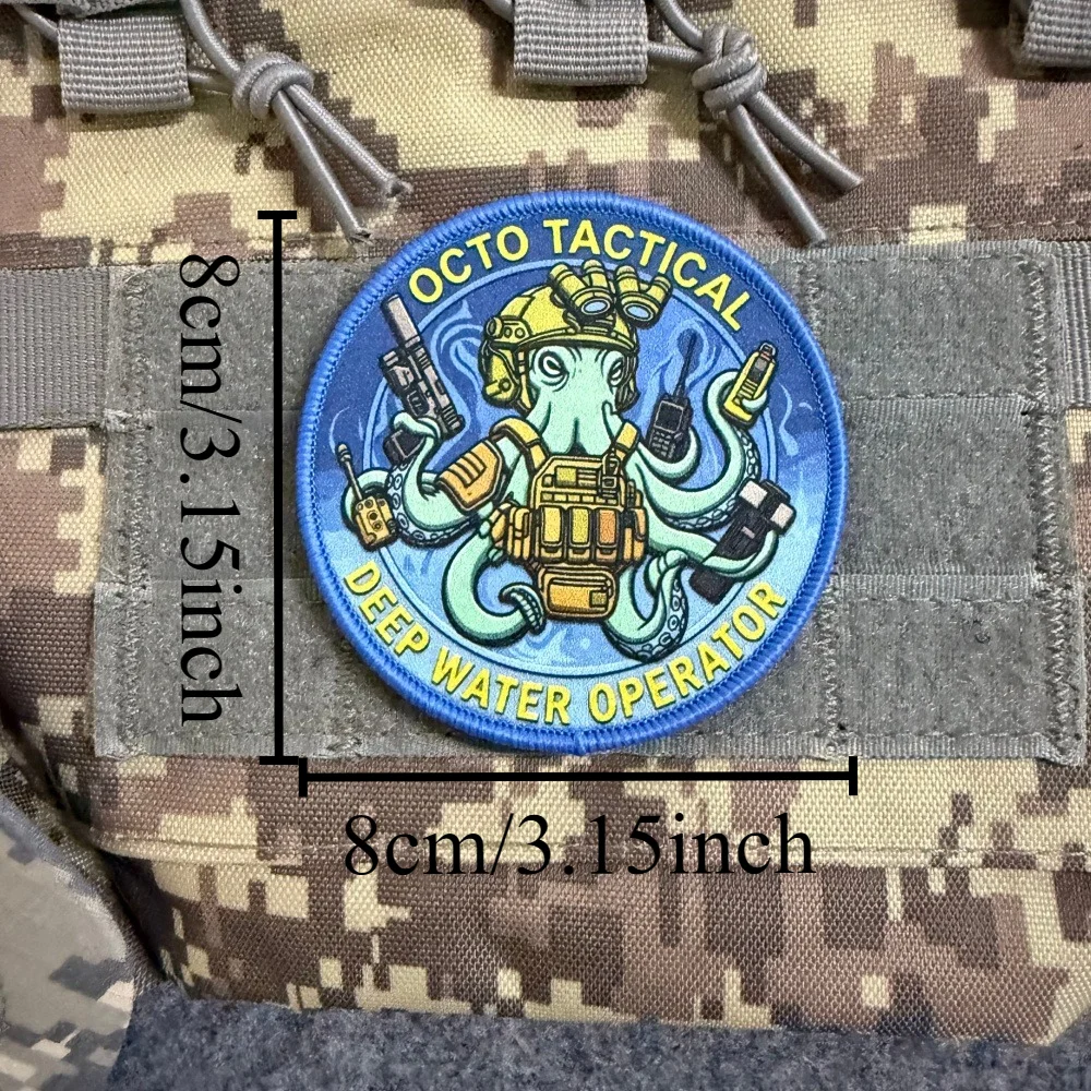 Parche táctico velcro animales estampado militar: perezoso, mapache - imagen 5