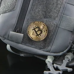 Parche táctico metálico Bitcoin BTC para chaleco y mochila MOLLE