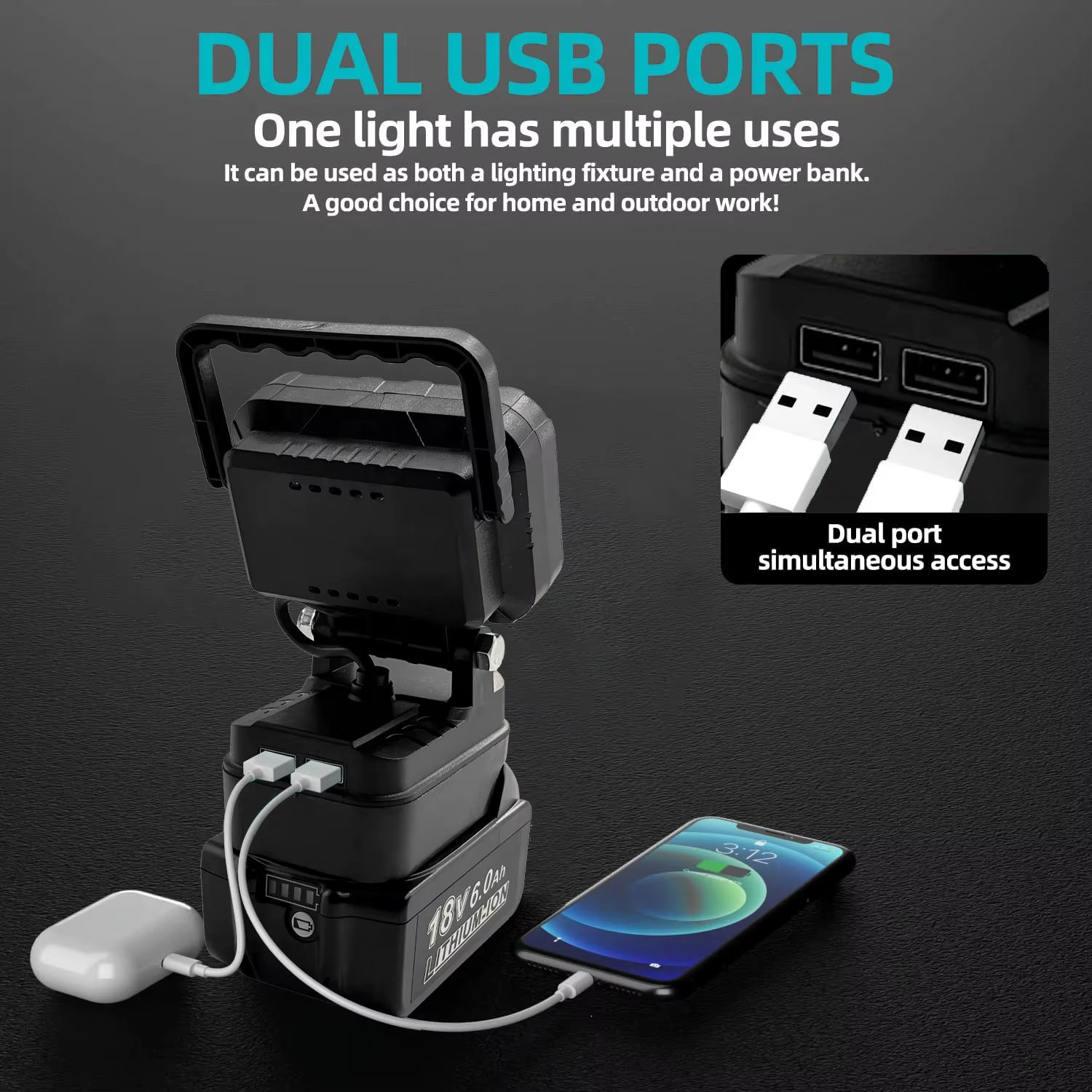 Makita luz de trabajo LED recargable para herramientas y emergencias