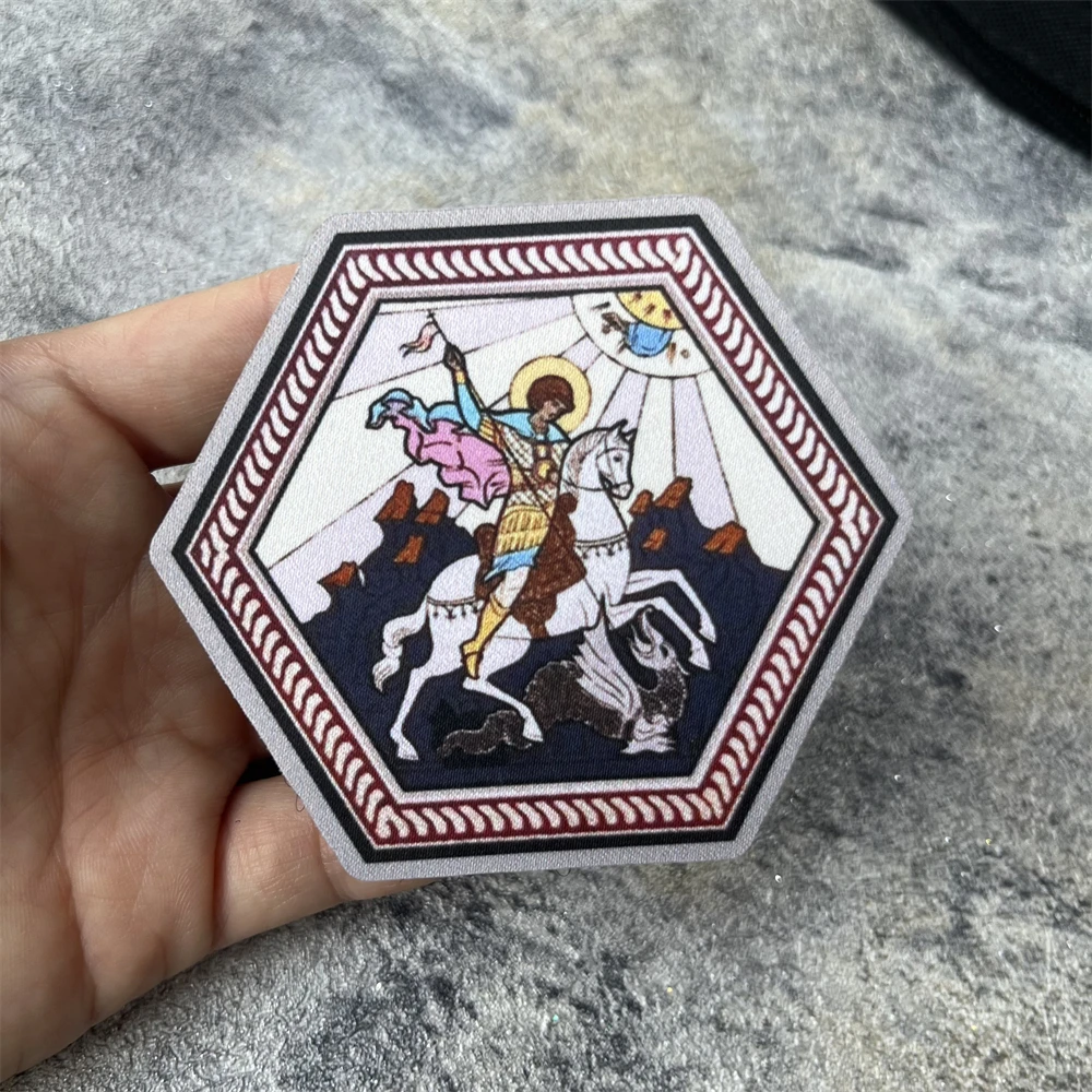 Parche táctico San Jorge bordado velcro para panel MOLLE - imagen 2