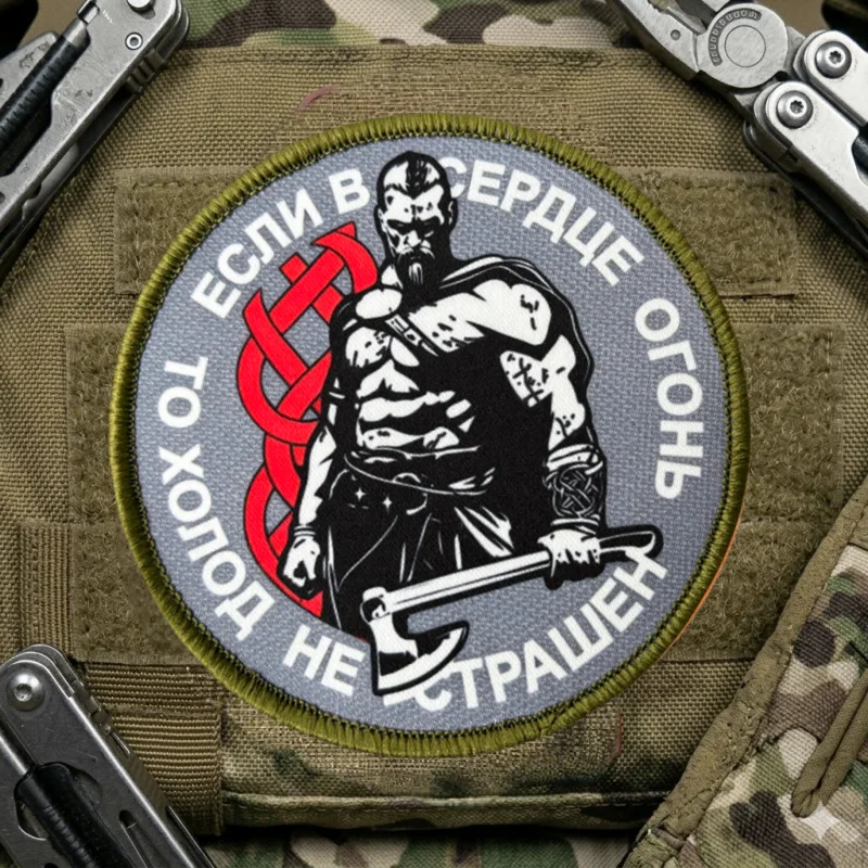 Nordic Warrior Parche táctico militar de soldado con velcro - imagen 5