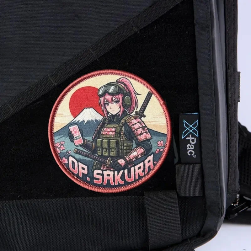 Parche táctico gancho y bucle insignia moral anime chica para ropa