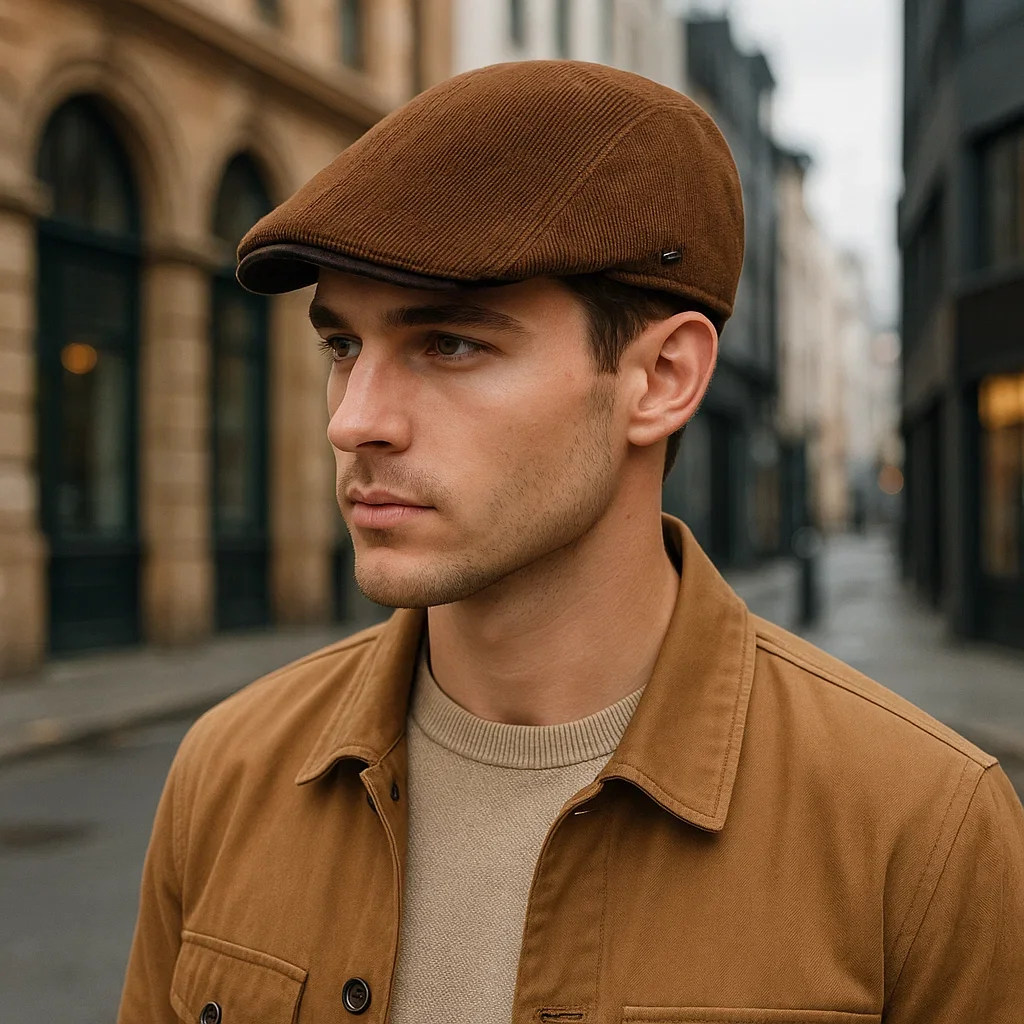 Gorra vendedor de periódicos retro plana con visera ajustable - imagen 3