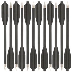 Flechas de ballesta PP plumas y punta hierro