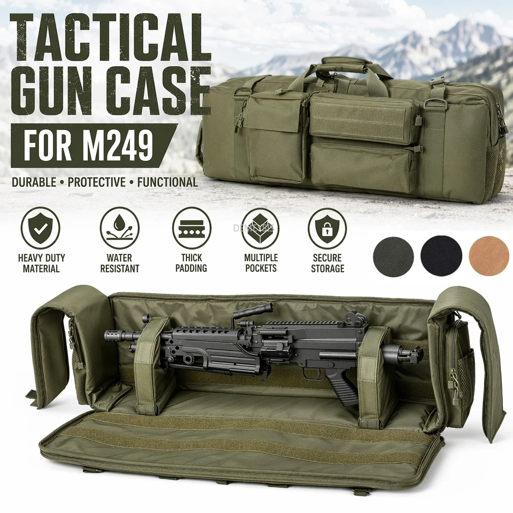Estuche táctico rifle acolchado con espacio para cargadores - imagen 4