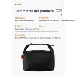 Bolsa térmica impermeable de aluminio, plegable tipo Bento
