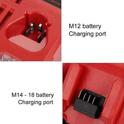 Cargador repuesto Milwaukee M12-18C 3A para baterías litio 12V-18V