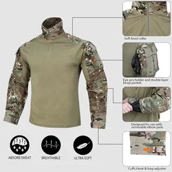 Uniforme táctico G3: camisa y pantalón cargo resistente desgaste