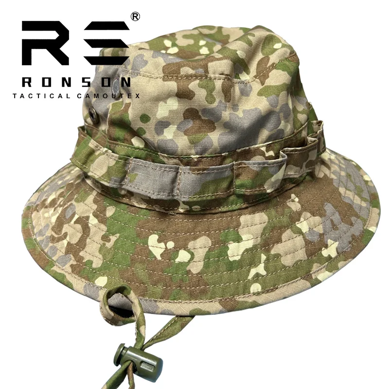 Sombrero de pescador ala grande camuflaje Rodesia punto alemán - imagen 4