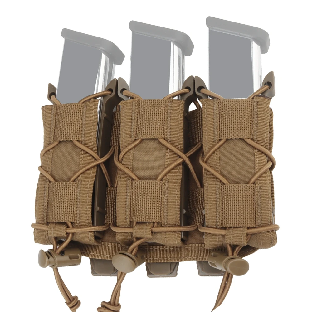 Bolsa MOLLE triple 9mm para revistas – Portacargadores táctico regulable - imagen 3