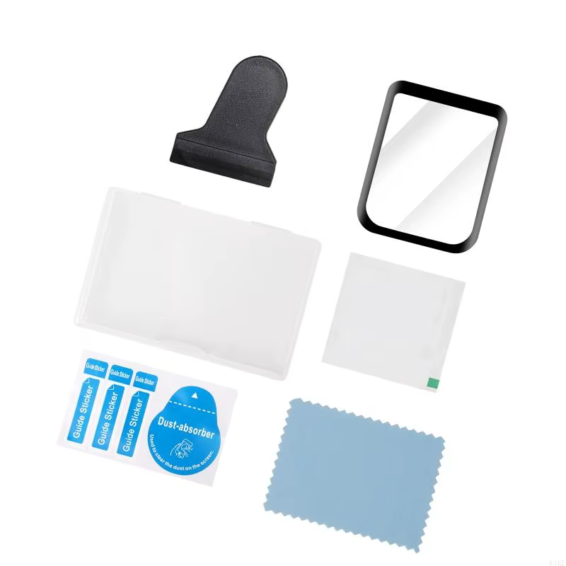 Accesorios de preparación incluidos para colocar el protector