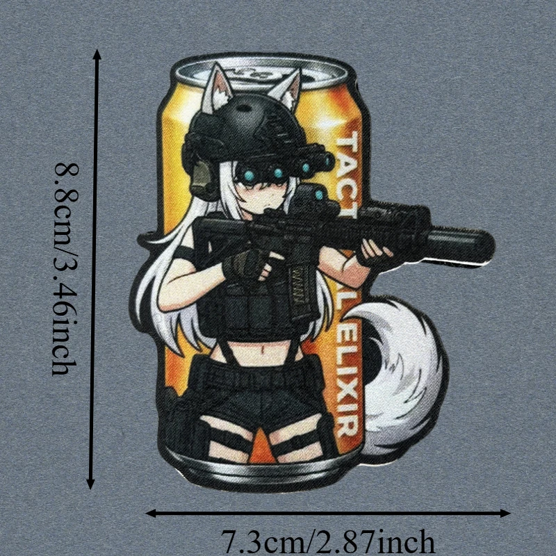 Parche táctico moral Fox anime con velcro para brazalete