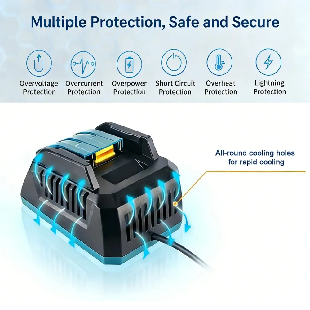Makita cargador rápido de batería Li-Ion compatible - imagen 3