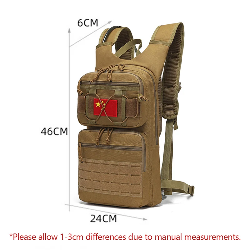 Mochila de Hidratación Táctica Molle para Senderismo y Ciclismo