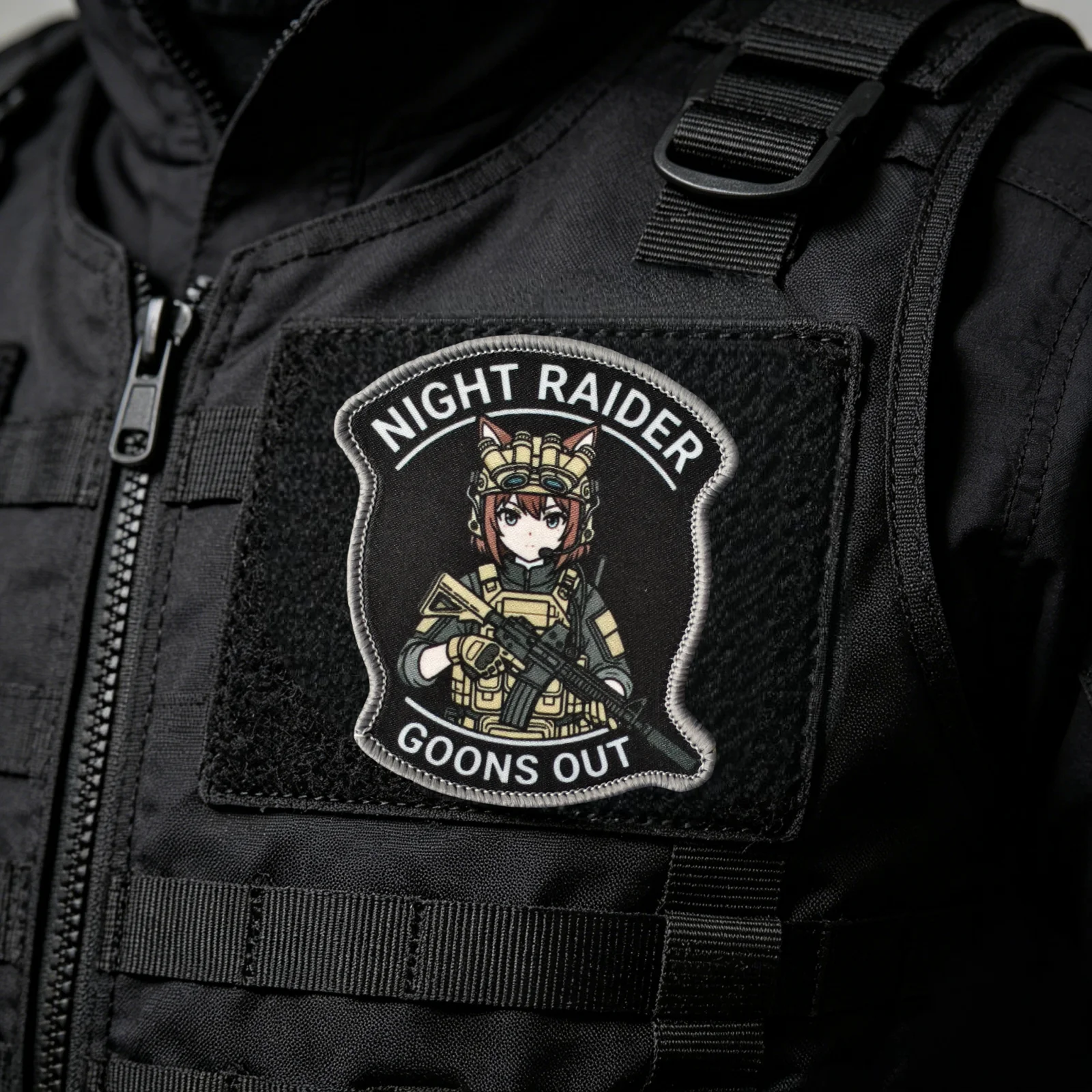Parche de anime para chaleco táctico con cierre de velcro - imagen 5
