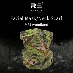 Pañuelo táctico de malla camuflaje bosque para protección facial