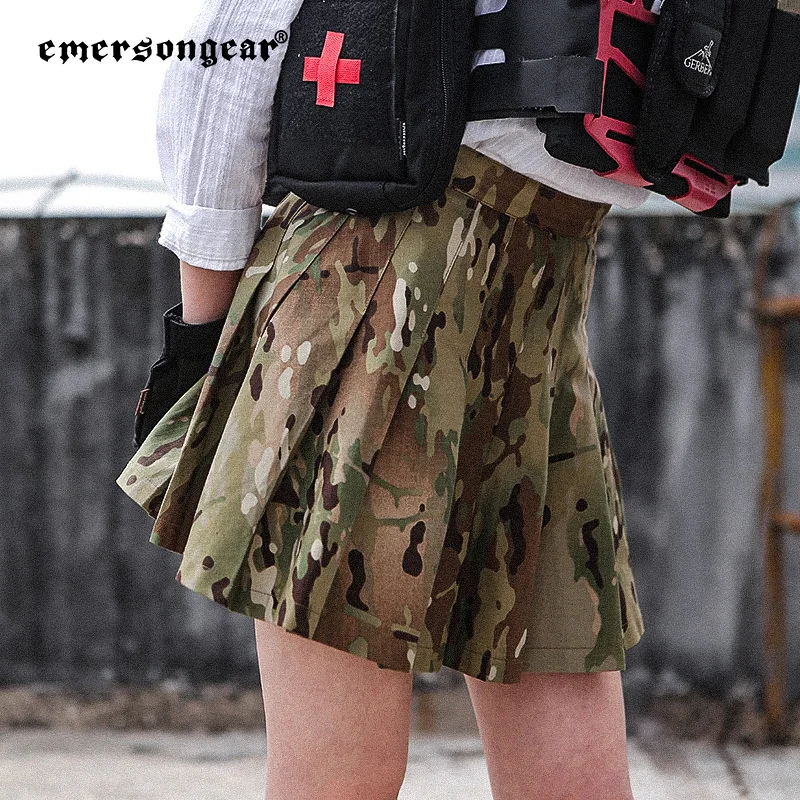 Emersongear S Falda táctica plisada cintura alta urbano camuflaje - imagen 3