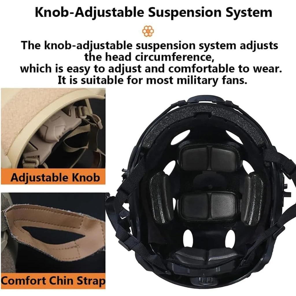 Casco Airsoft con auriculares tácticos, máscara y gafas NVG - imagen 4
