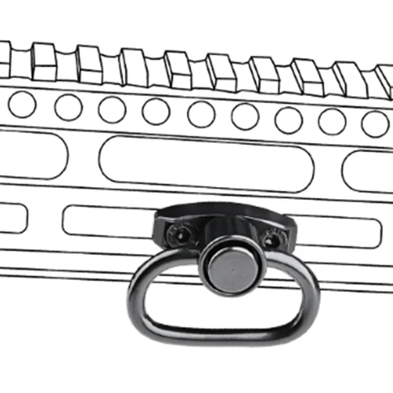 QD Adaptador giratorio M-LOK para eslinga con botón acero - imagen 3