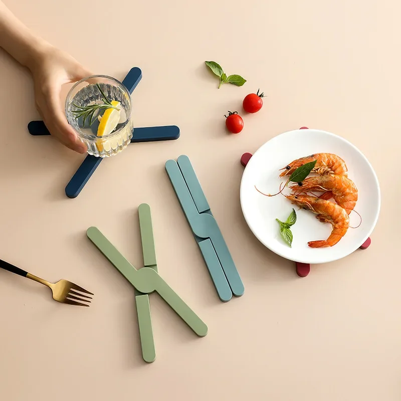 Esterilla de silicona plegable térmica para cocina y camping
