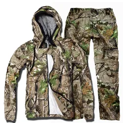 Traje camuflaje anti-mosquitos jungla biónico con capucha y pantalón