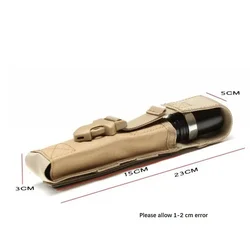 Porta linterna táctico MOLLE 1000D con clip para airsoft y caza