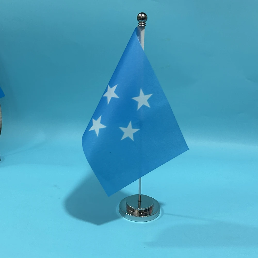 Bandera nacional de Micronesia para escritorio decorativa en poliéster - imagen 4