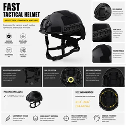 Casco rápido Airsoft MH ABS – Protección táctica para exteriores