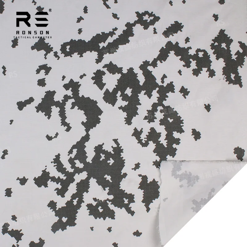Tela táctica Ripstop camuflaje Finland Snow Camo para uniforme - imagen 4
