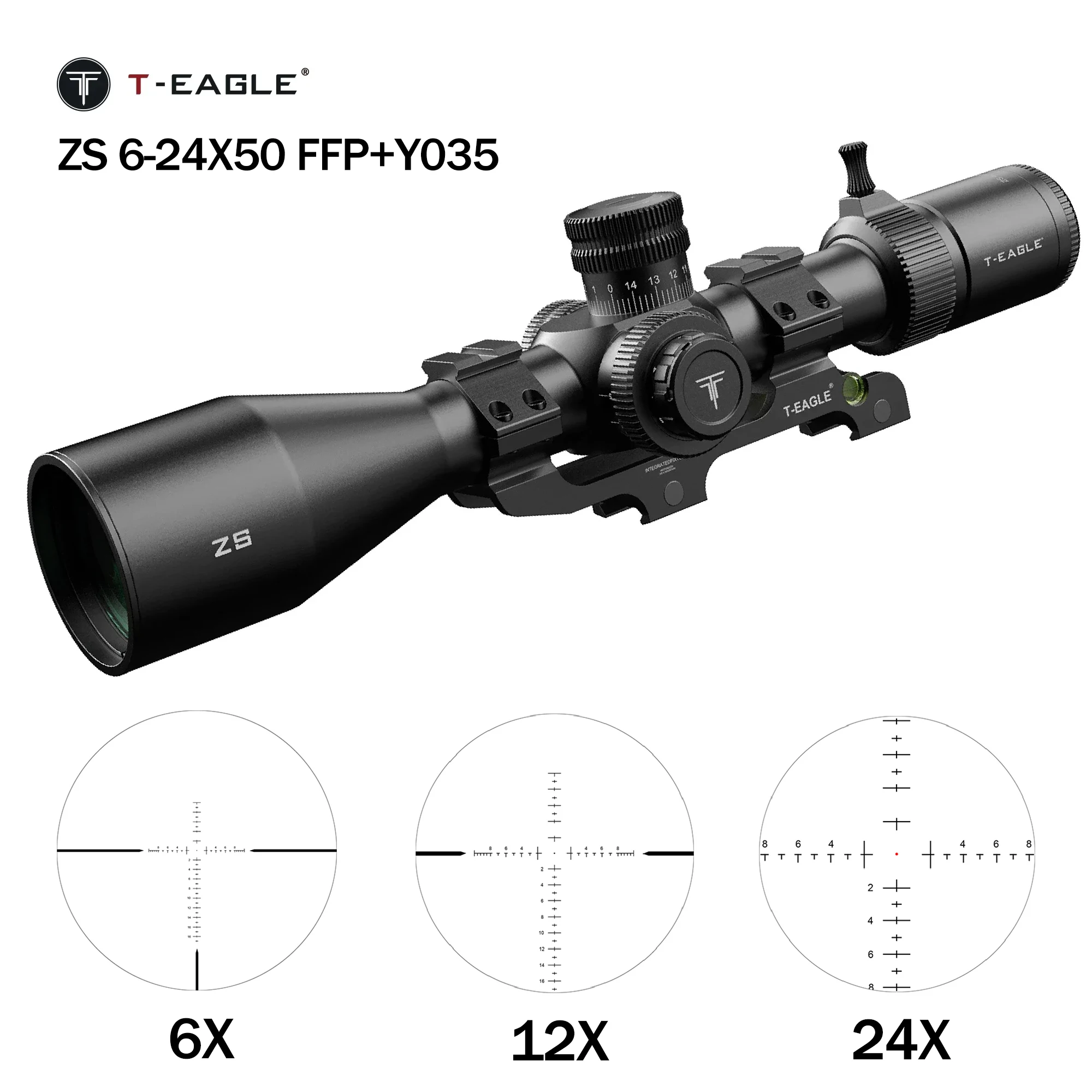 Mira telescópica ZS 6-24x50 FFP para tiro de precisión y caza