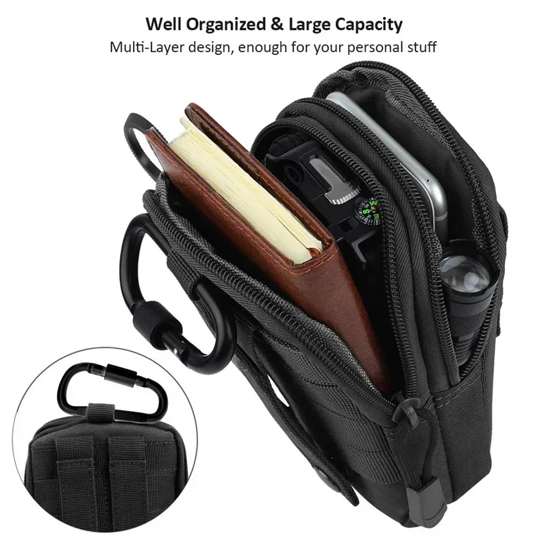 Riñonera táctica MOLLE camuflaje bolsillo para teléfono y herramientas - imagen 2