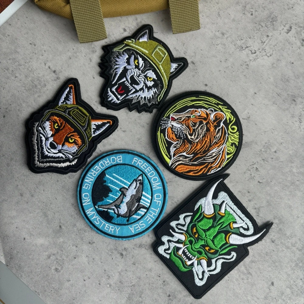 Parche táctico Beaverl Fox – Bordado militar con velcro