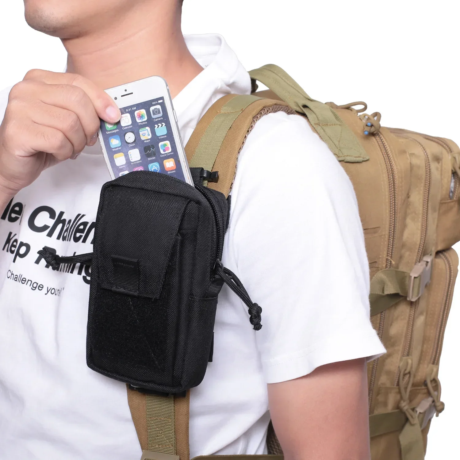 Mochila MOLLE con correa y organizador EDC para outdoor y senderismo