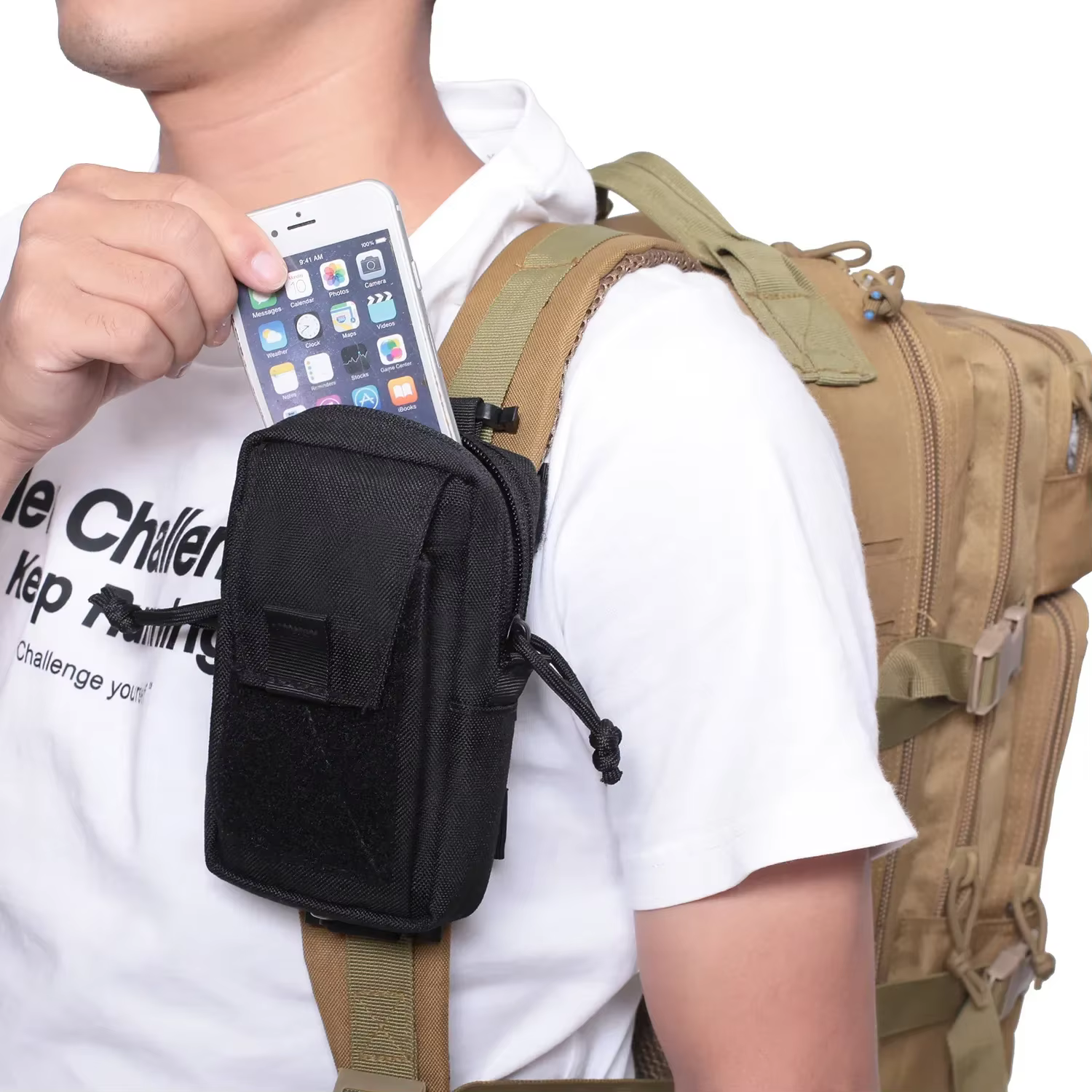 Mochila MOLLE con correa y organizador EDC para outdoor y senderismo