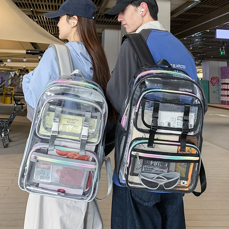Mochila transparente PVC para playa, natación y excursiones