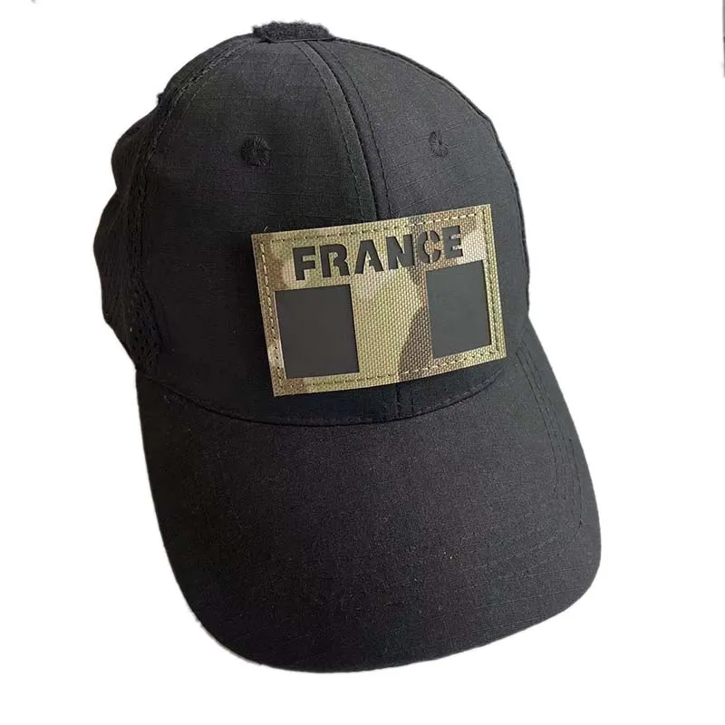 Parche táctico bandera Francia bordado reflectante IR para ropa - imagen 4