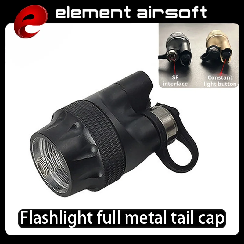 Linterna táctica Surefir de metal con interruptor de presión trasero - imagen 3