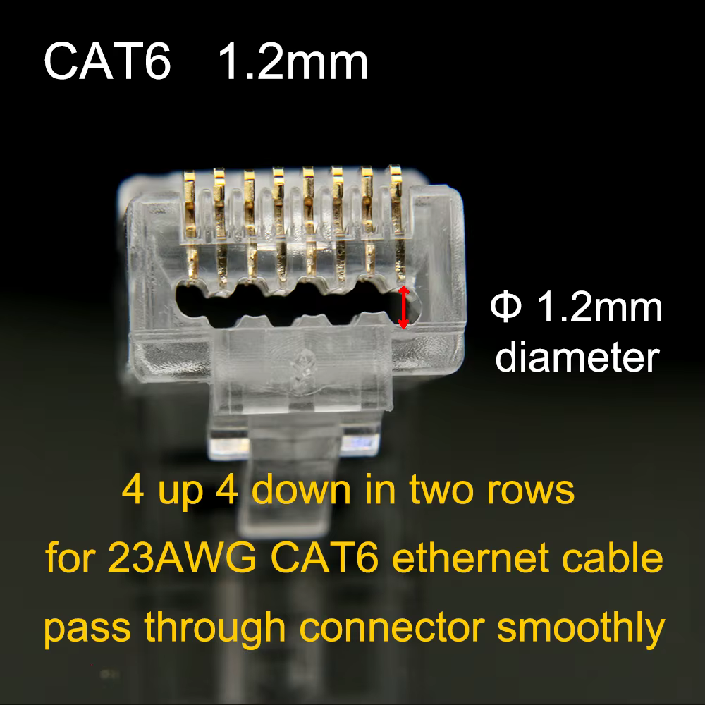 Xintylink Conector RJ45 Cat6 UTP Keystone modular sin blindaje - imagen 4