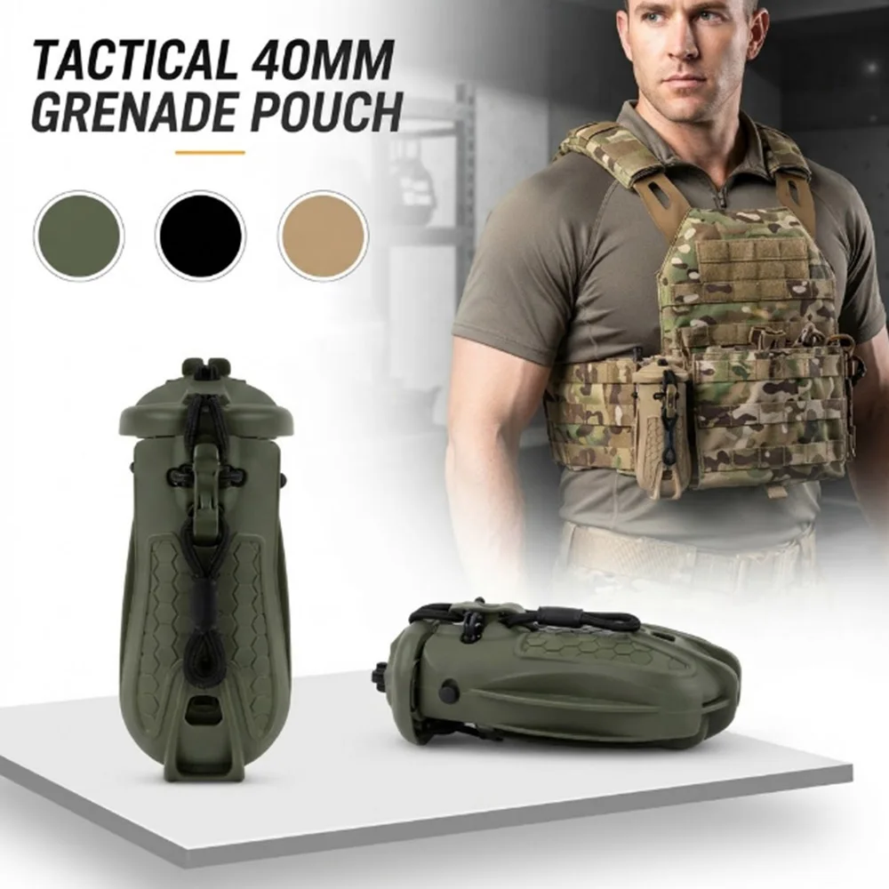 Portagranadas táctico MOLLE de 40 mm con carcasa rígida - imagen 2
