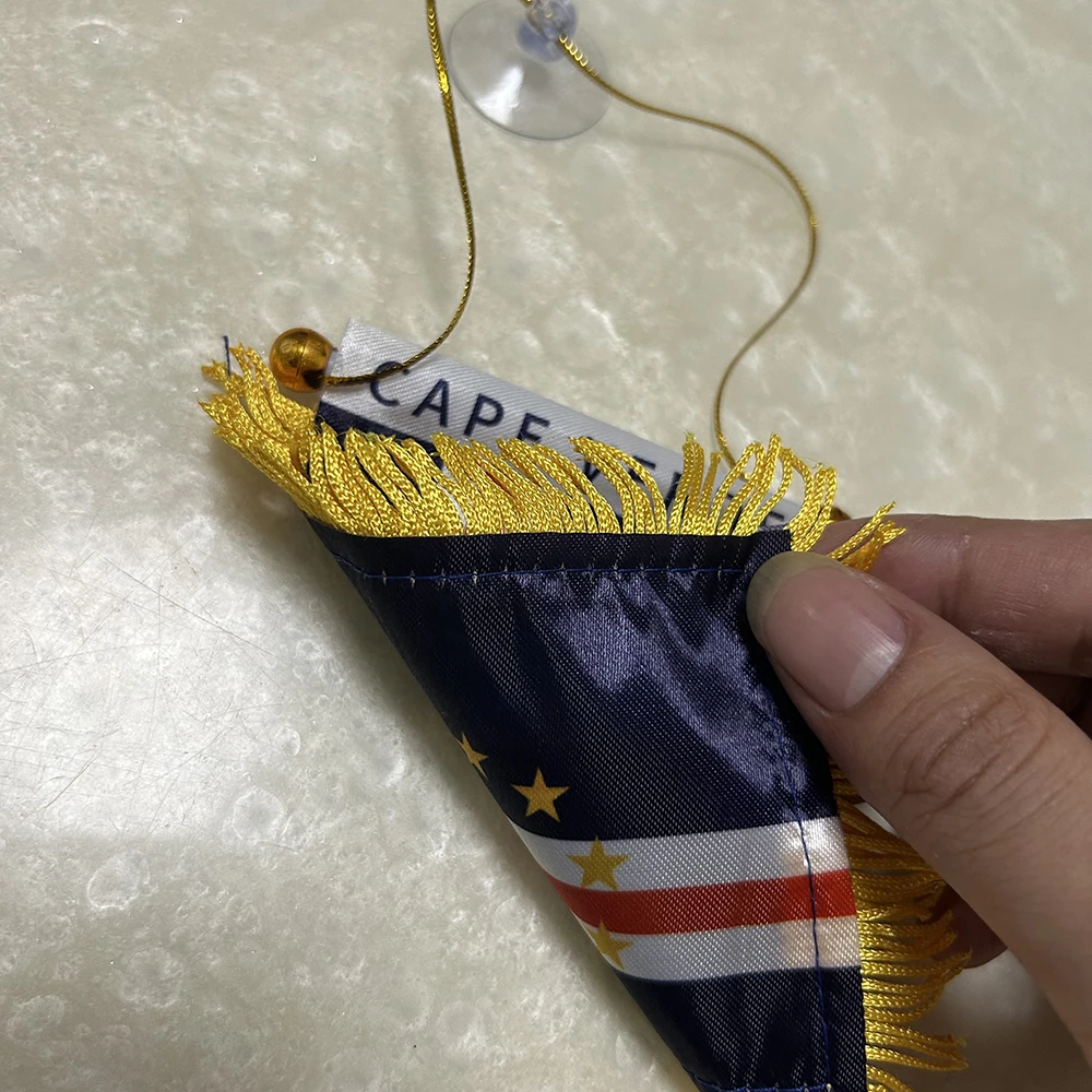 Bandera de Cabo Verde para ventana de coche, doble cara - imagen 4