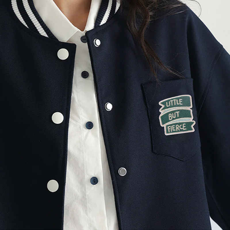 Parche bordado termoadhesivo Little But Fierce, insignia DIY - imagen 5