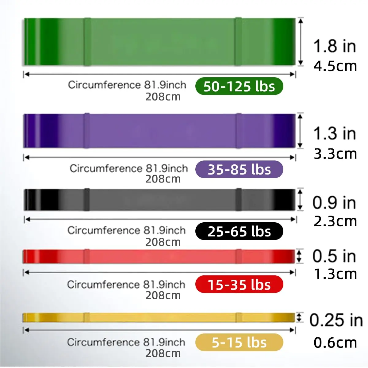 Bandas de resistencia látex natural para flexiones y estiramiento - imagen 4