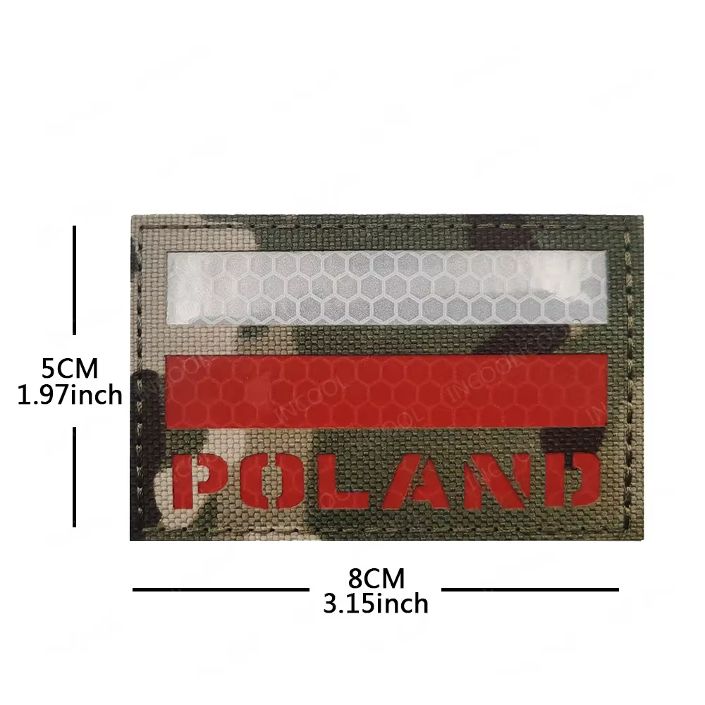 Parche reflectante Polonia IR – Bandera táctica militar PVC - imagen 5