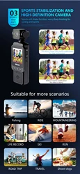 Cámara deportiva WiFi para vlogging, ciclismo y moto, giratoria