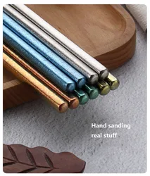 Palillos de titanio antideslizantes para camping y hogar, regalo
