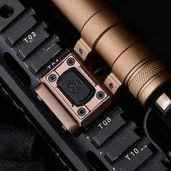 WADSN Linterna táctica con pulsador y soporte Picatinny airsoft
