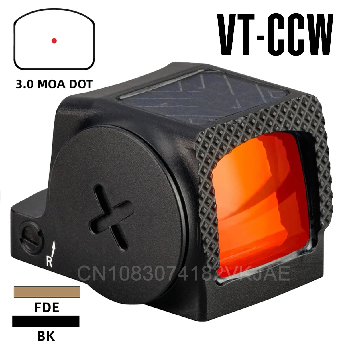 VT-CCW Mira telescópica retícula roja solar, montaje Picatinny - imagen 4