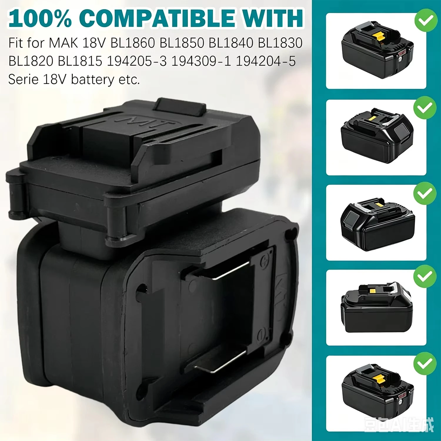 Makita adaptador convertidor batería 18V para herramienta inalámbrica - imagen 3